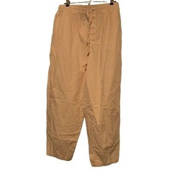Nautica Size Medium Orange & White Checked Sleep Pants - Picture 1 of 5